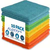 Set of 10 ultra-thick magic microfibre cloths